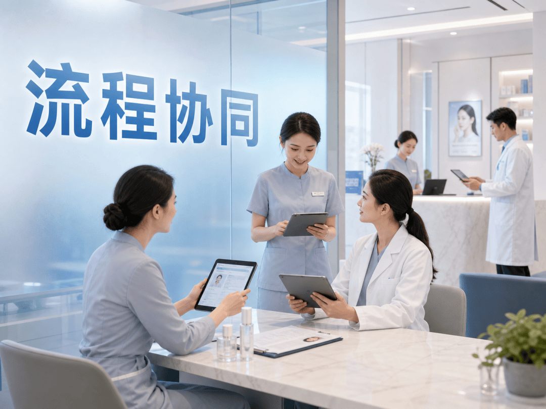 医疗医美,为什么需要 AI 数字员工?流程示意图