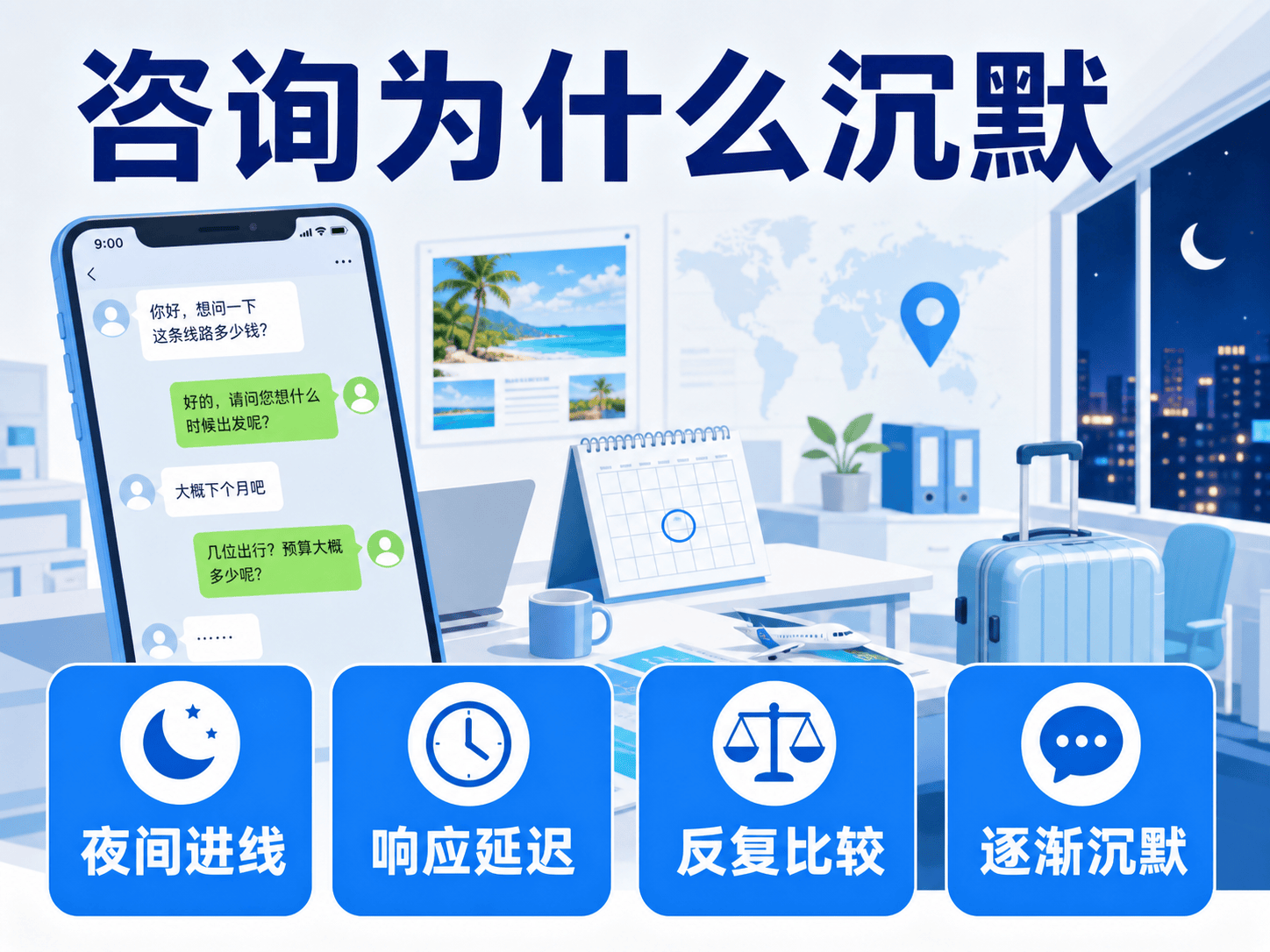 旅行社不缺咨询,为什么客户聊着聊着就没了?流程示意图